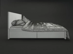 bed malm ikea 3D Model