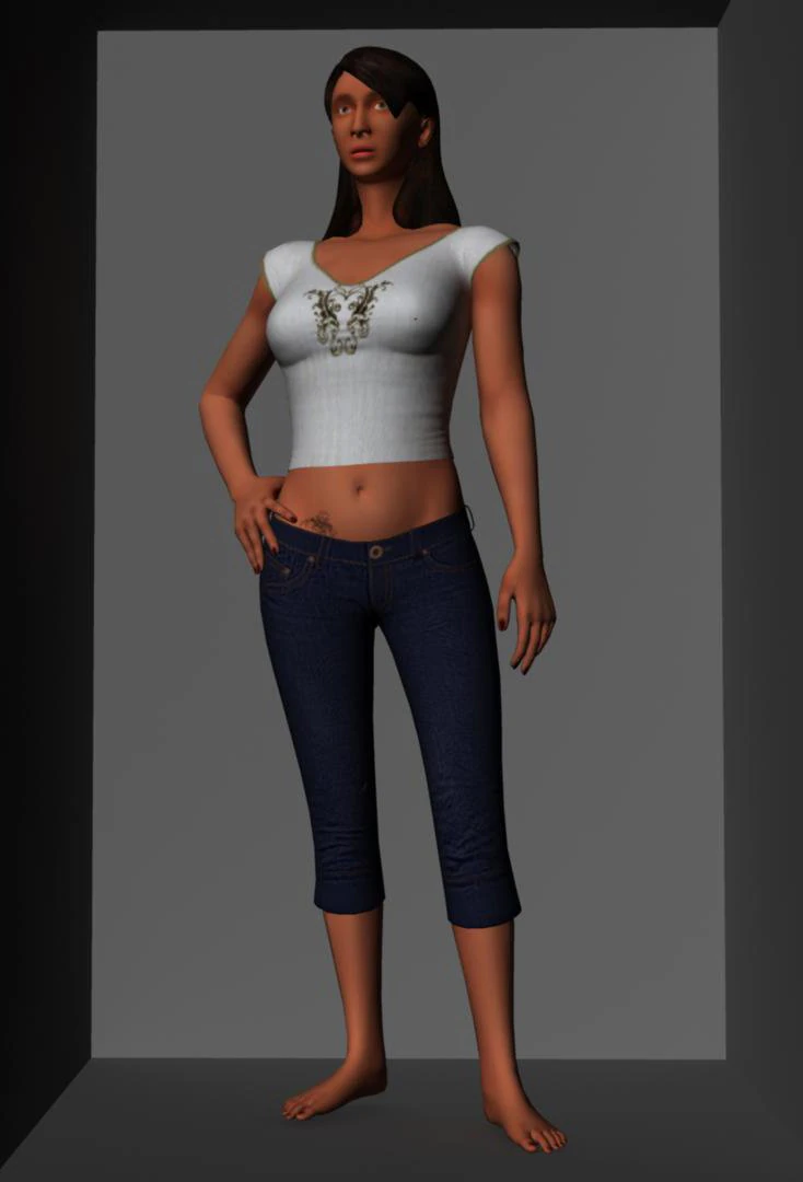 girlonpose 3D Model .c4d .max .obj .3ds .fbx .stl .blend