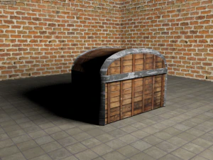 old wooden chest 3D Model