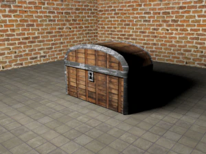 old wooden chest 3D Model
