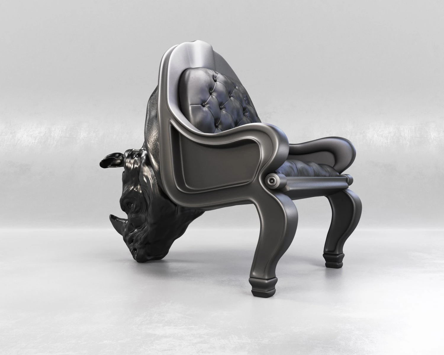 rhino chair 3D Model .c4d .max .obj .3ds .fbx .stl .blend 