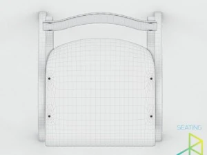 krzesło szkolne Model 3D
