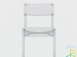 krzesło szkolne Model 3D