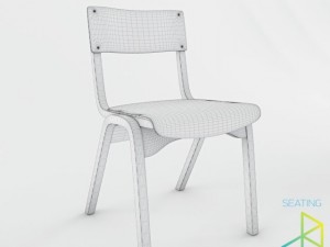 school chair 3Dモデル