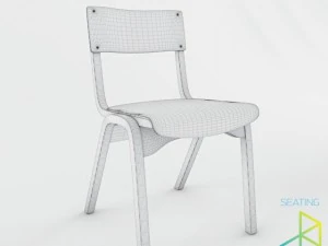 krzesło szkolne Model 3D