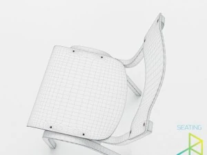 krzesło szkolne Model 3D