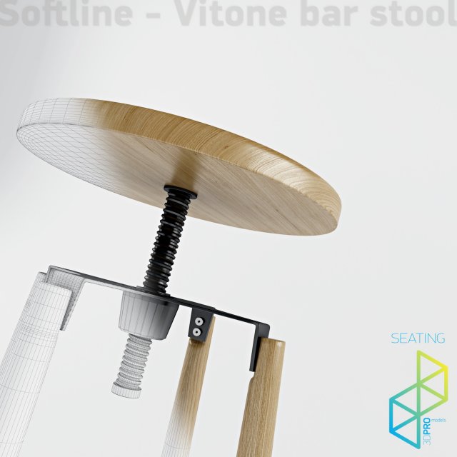 vitone bar stool 3D Model .c4d .max .obj .3ds .fbx .stl .blend 