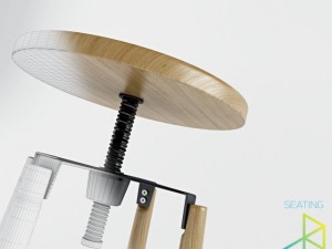 vitone bar stool Model 3D