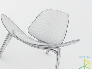 carl hansenson ch07 shell chair 3D Model