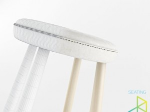 carl hansenson ch56 bar stool 3D Модель
