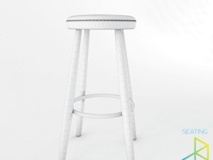 carl hansenson ch56 bar stool Model 3D