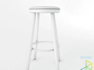 carl hansenson ch56 bar stool 3D Model