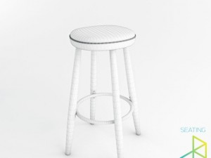 carl hansenson ch56 bar stool Model 3D