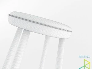 carl hansenson ch56 bar stool 3D Model
