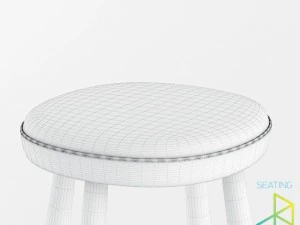 carl hansenson ch56 bar stool 3D Model