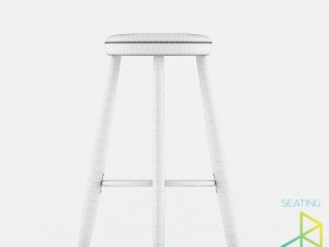 carl hansenson ch56 bar stool Model 3D