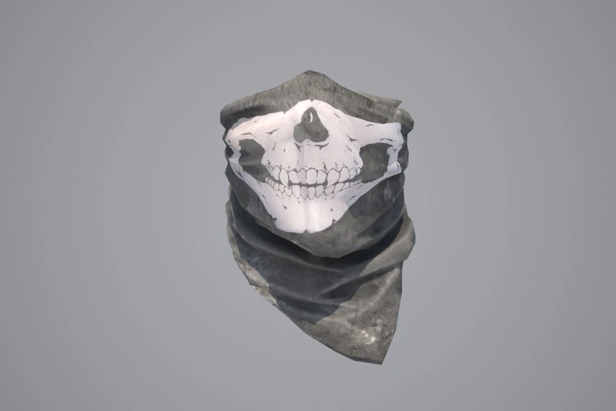 bandana - scarf on face 3D Model .c4d .max .obj .3ds .fbx .stl .blend 