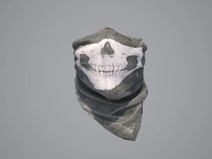 bandana - sjaal op gezicht 3D Model