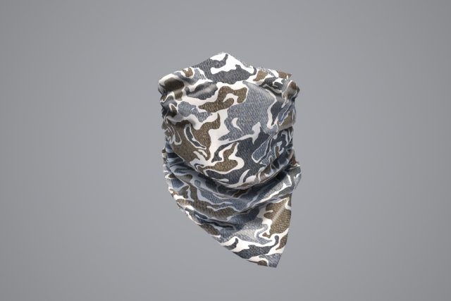 bandana - scarf on face Low-poly 3D Model