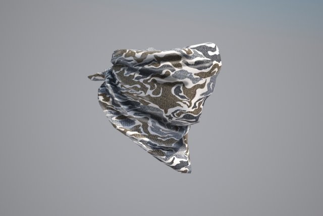 bandana - scarf on face Low-poly 3D Model