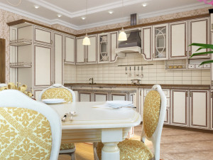 interior home kitchen scene Modèle 3D