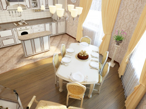 interior home kitchen scene 3D-Modell
