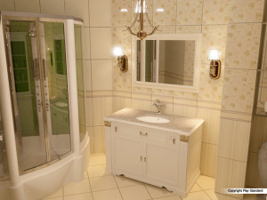 bathroom in classical style Modèle 3D
