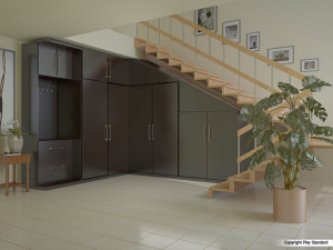 corner cupboard under the stairs Model 3D