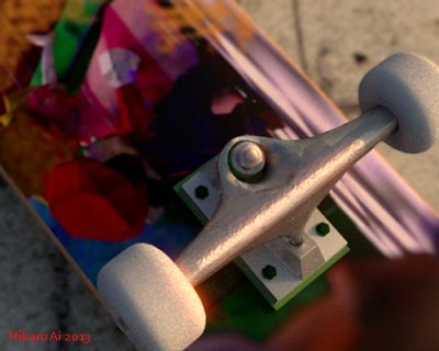 complete skateboard 3D 模型 .c4d .max .obj .3ds .fbx .stl .blend