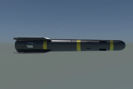 hellfire missile high medium and low poly 3D Model .c4d .max .obj .3ds .fbx .stl .blend 