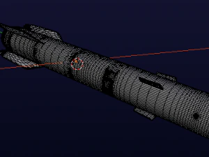 hellfire missile high medium and low poly 3D Model