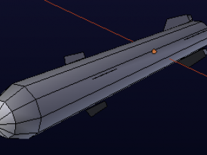 hellfire missile high medium and low poly 3D मॉडल