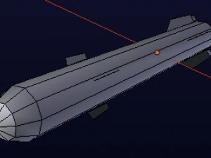 hellfire missile high medium and low poly 3D Model