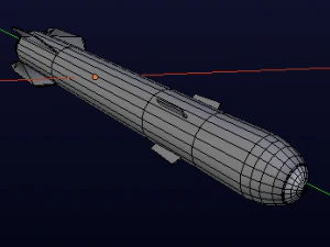 hellfire missile high medium and low poly 3D Model