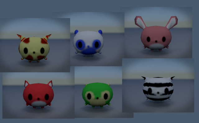 lowpoly cute animal characters package 3D Model .c4d .max .obj .3ds .fbx .stl .blend 