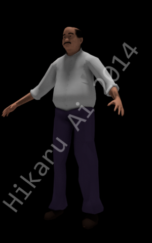 daniel ortega  nicaragua president  lowpoly 3D Model .c4d .max .obj .3ds .fbx .stl .blend 