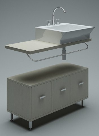 wash sink model 3D Model .c4d .max .obj .3ds .fbx .stl .blend 