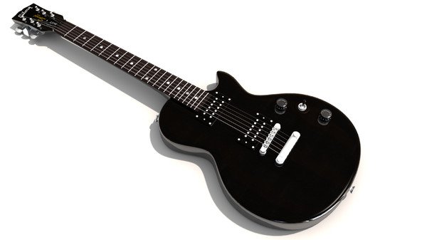 guitar 3D Model .c4d .max .obj .3ds .fbx .stl .blend 