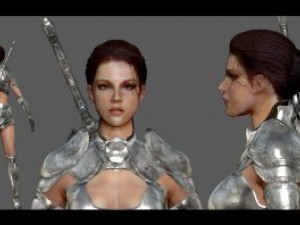 warrior woman Model 3D