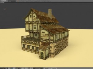 medieval house english Model 3D