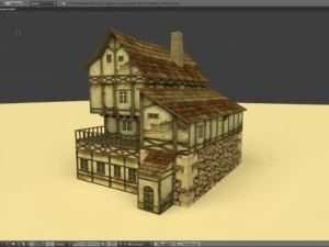 medieval house english 3D Model