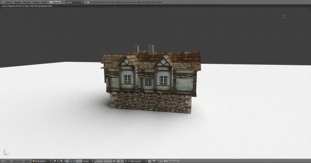 medieval house english v2 3D Model .c4d .max .obj .3ds .fbx .stl .blend 