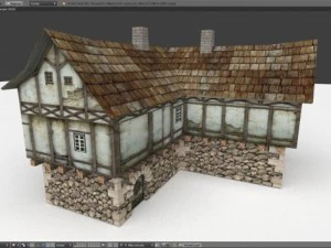 medieval house english v2 3D Model