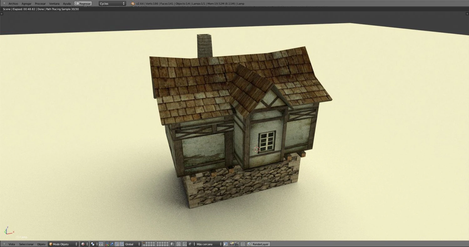 medieval house english v3 3D Model .c4d .max .obj .3ds .fbx .stl .blend
