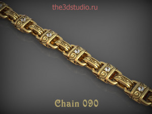 Chain - Bracelet 90 for jewelry 3D Print Model