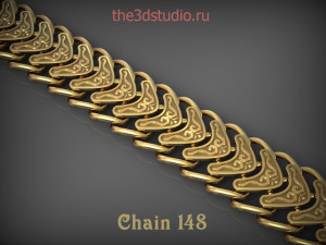 Chain - Bracelet 148 for jewelry 3D Print Model