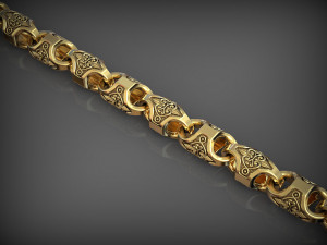 Chain - Bracelet 237 for jewelry 3D Print Model