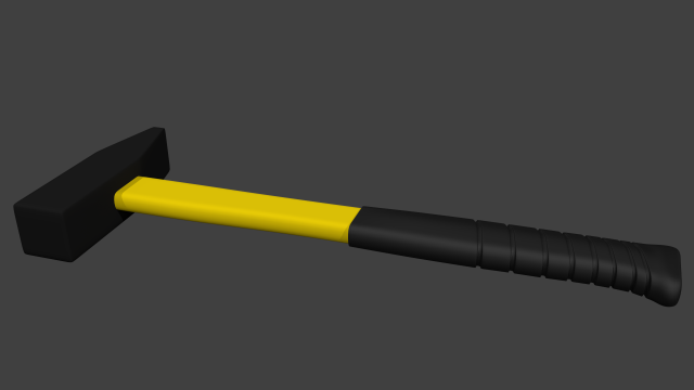 hammer 3D Model .c4d .max .obj .3ds .fbx .stl .blend 