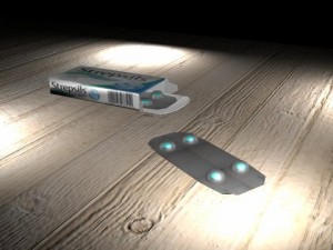 box with pills 3D-Modell