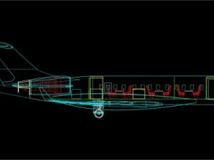 bombardier global 5000 executive jet solid 3D Model